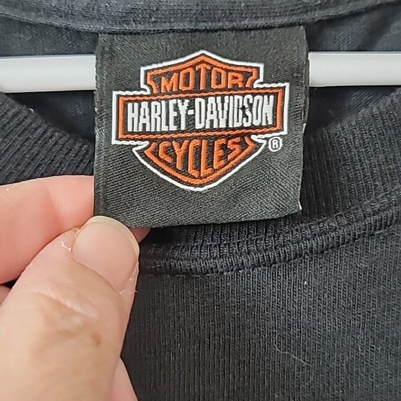 Harley-Davidson Lynchburg Va T-Shirt Mens Size Large XL Black Double Sided HD-03 - Picture 7 of 12